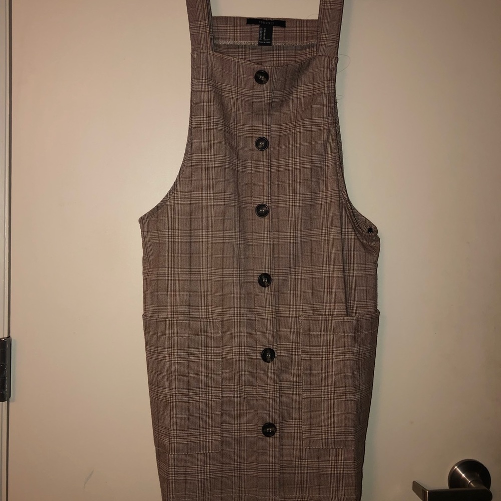 Plaid skinny strap dress